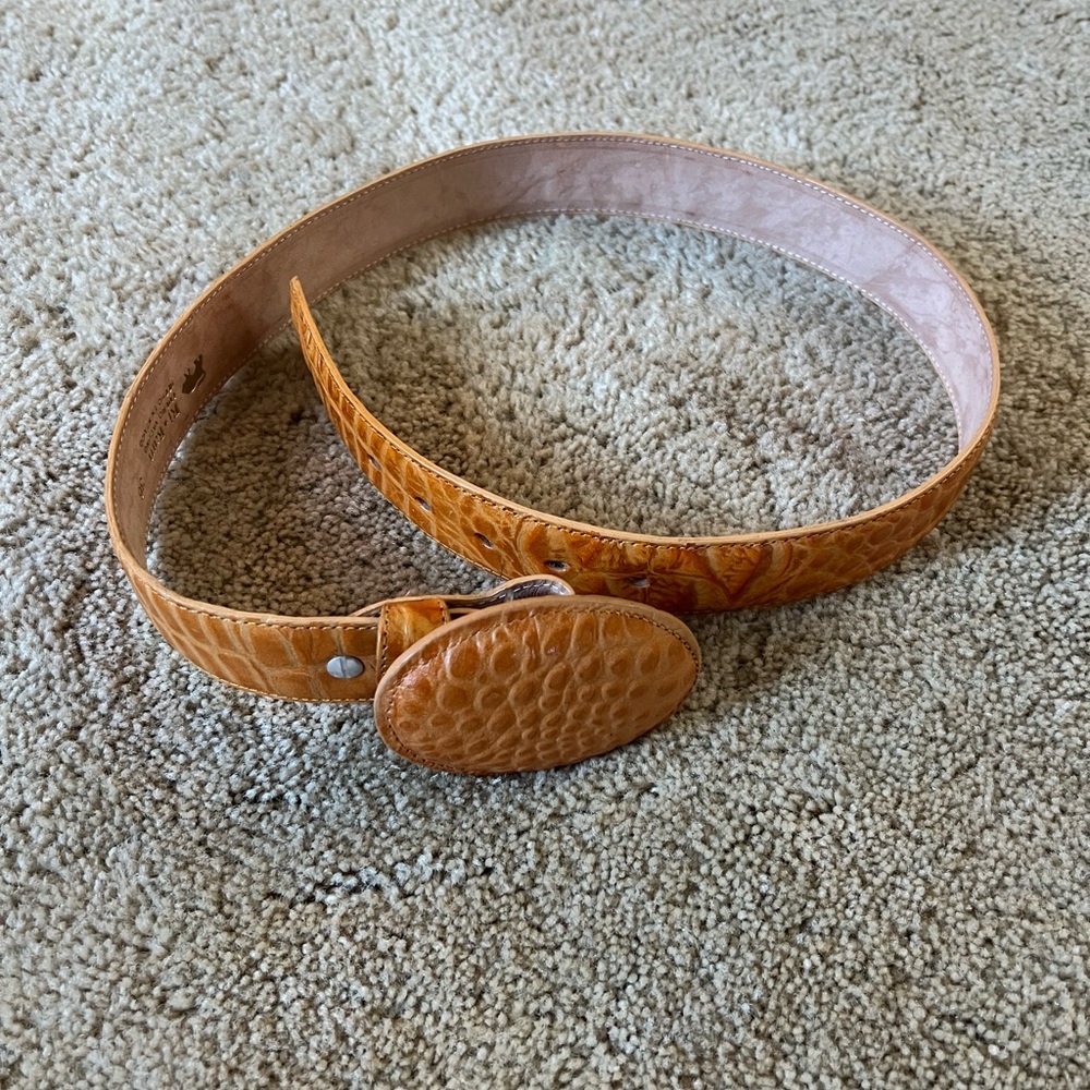 Leather Belt - caiman print
